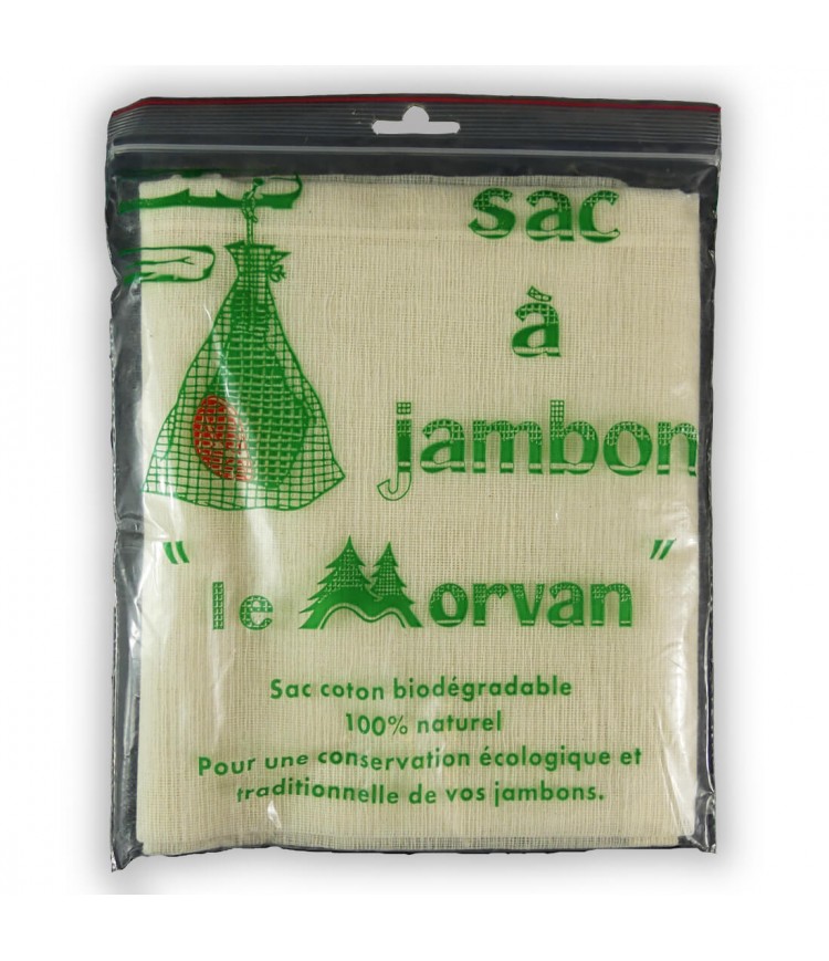 sac à jambon 68 x 80 , sac 100% coton , sac biodégradable  le